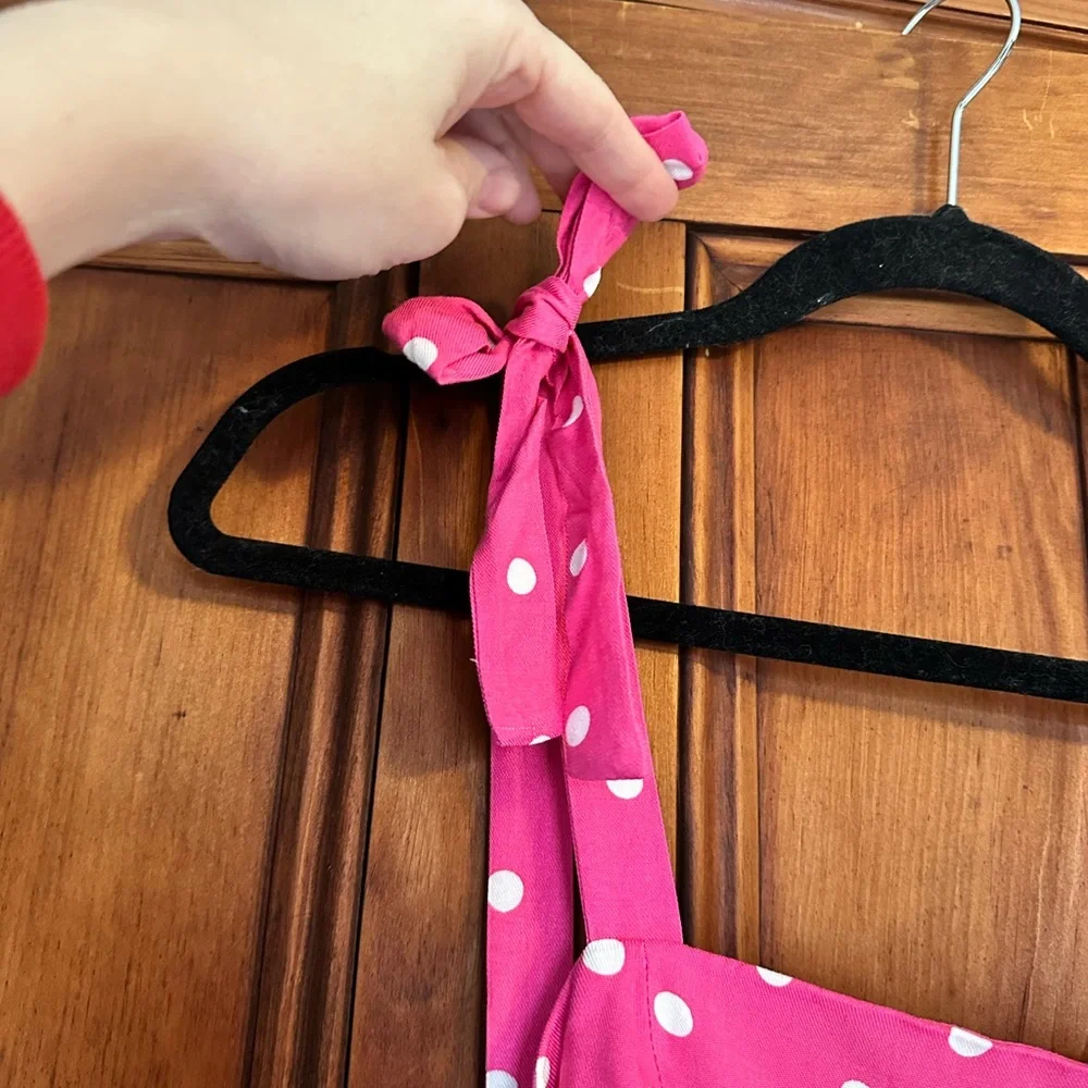 Draper James Pink and White Bow Strap Dress - Picture 5 of 7